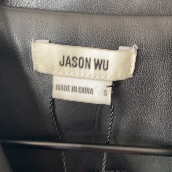 S Jason Wu Faux Leather Vest With Belt Black - Picture 5 of 10